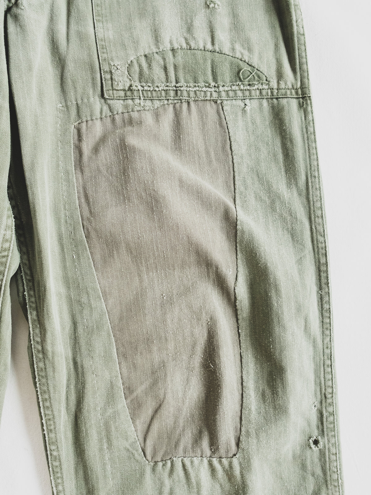 1940s Crazy Patched HBT Pants - 30x32