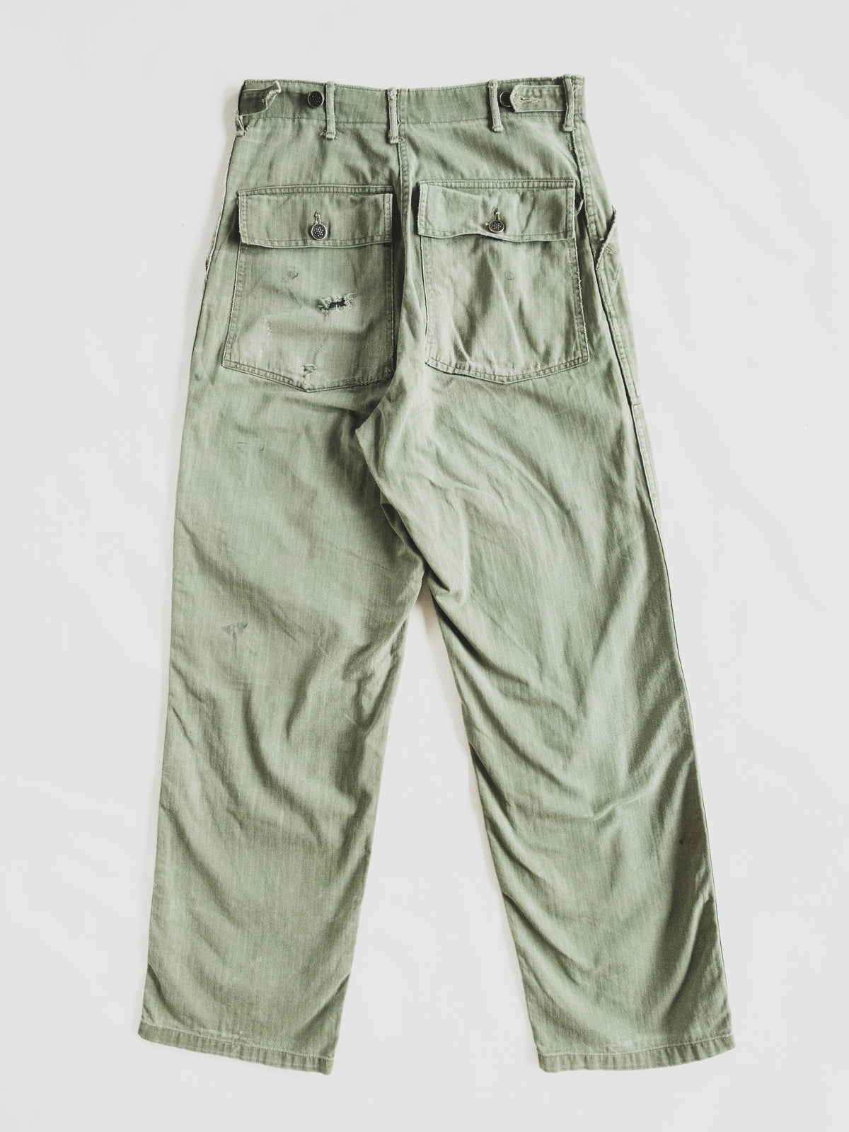 1940s Crazy Patched HBT Pants - 30x32