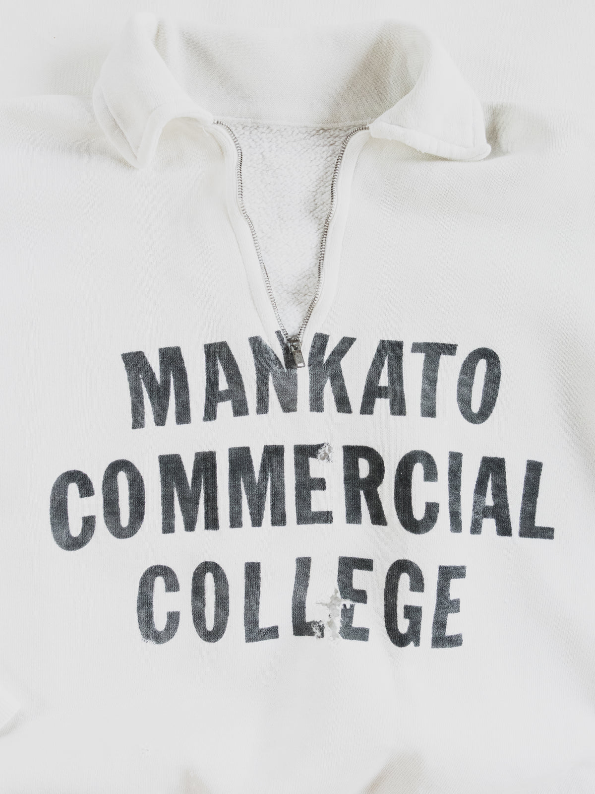 1950s Rare " Mankato College " Quarter Zip - S
