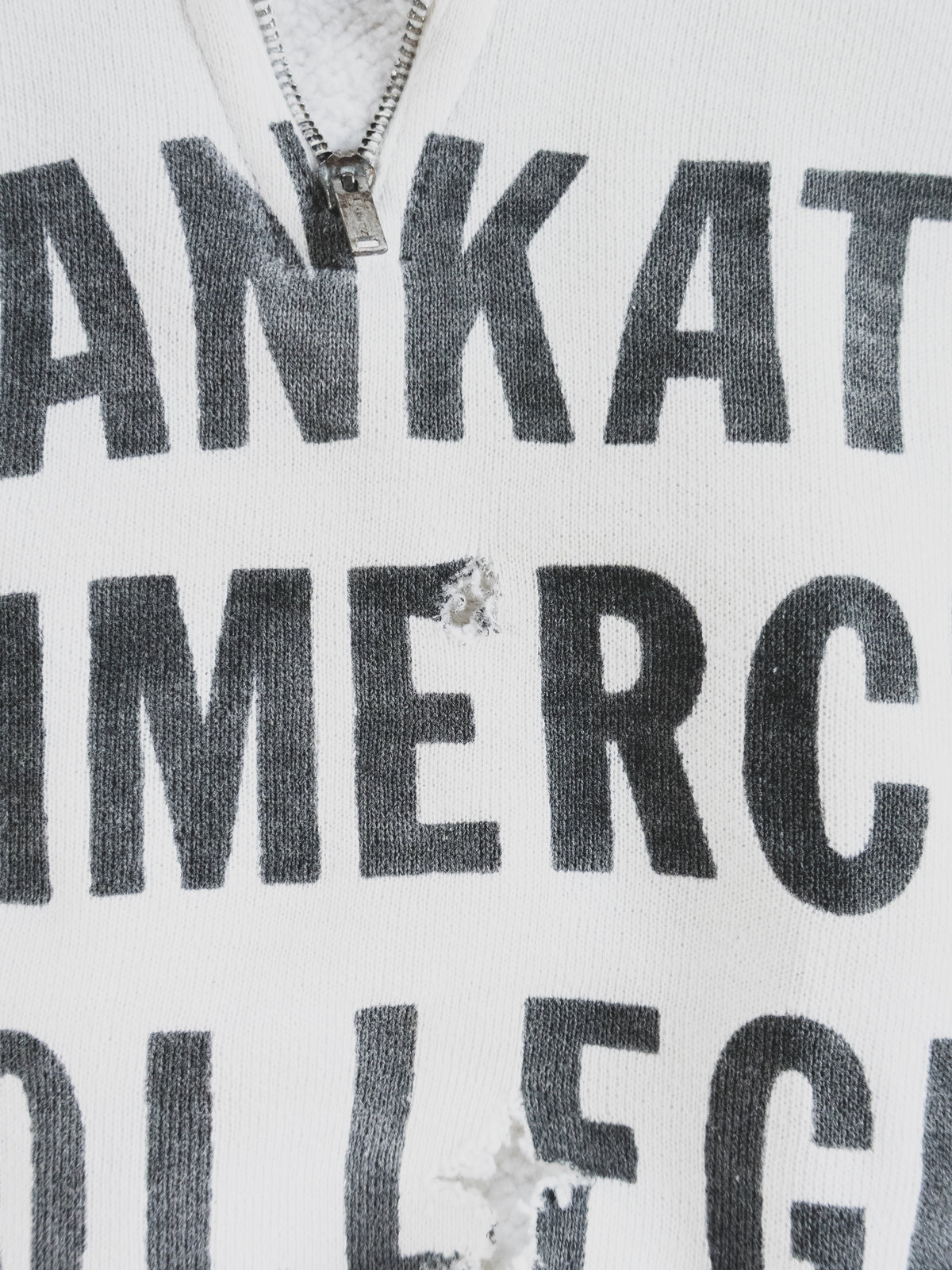 1950s Rare " Mankato College " Quarter Zip - S