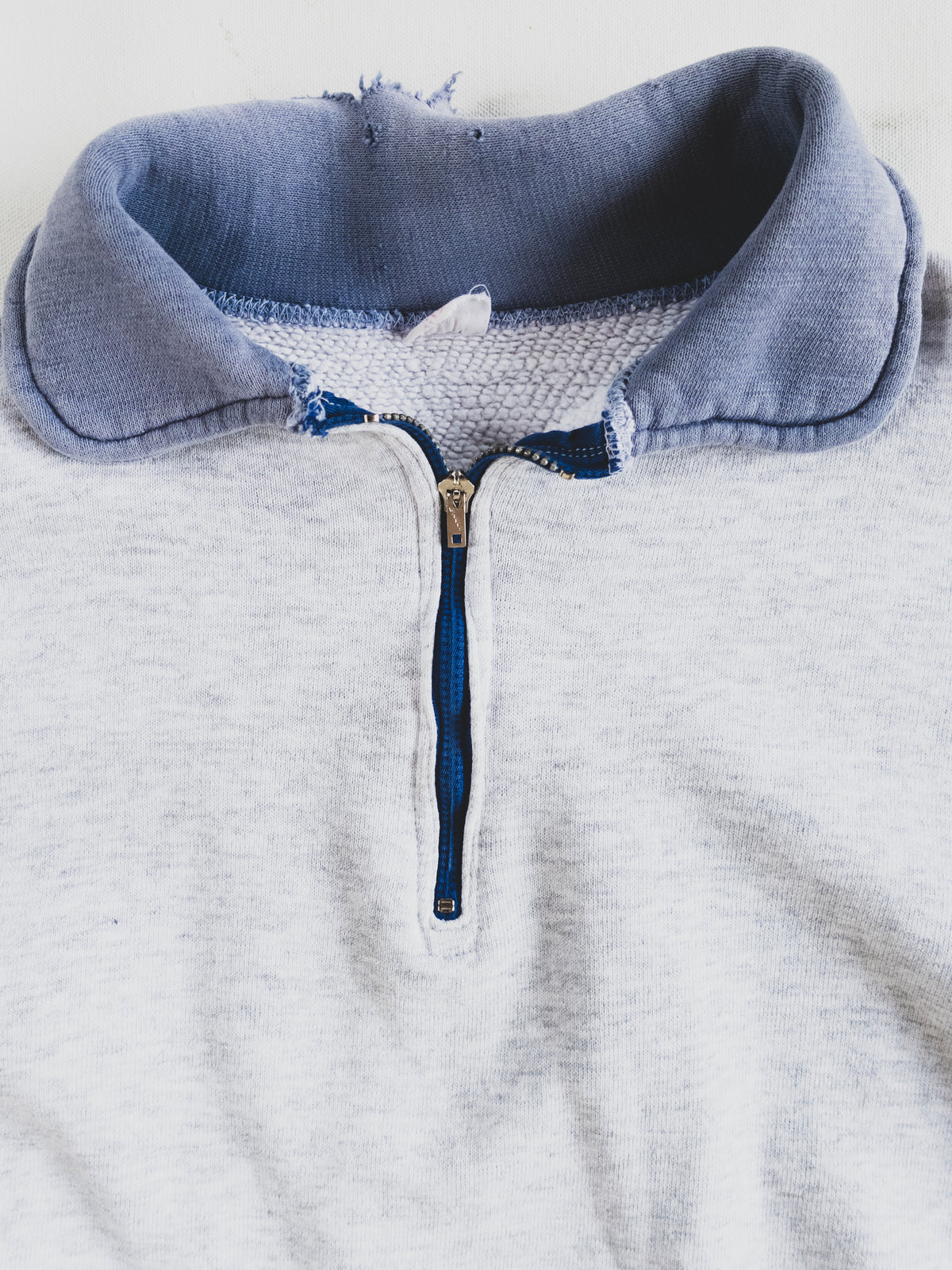 1950s Rare Two Tone Tattered Quarter Zip - S/M