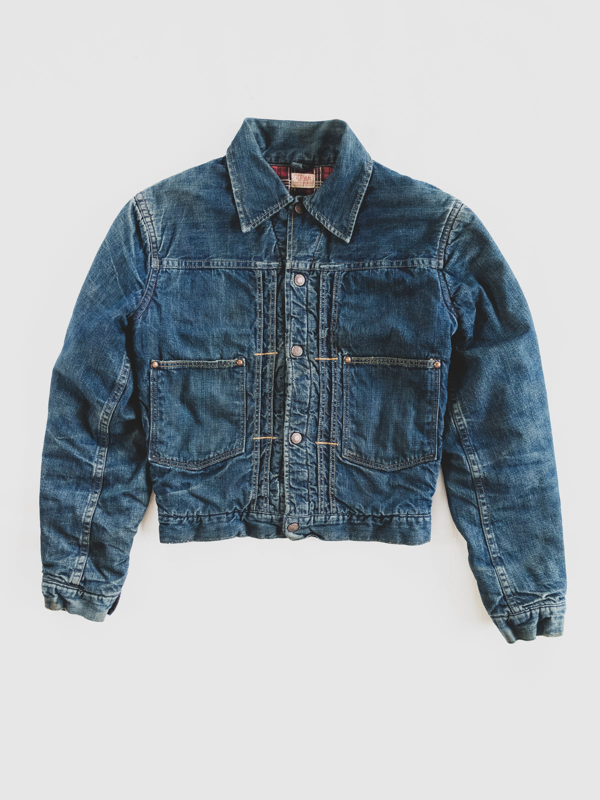 1950's Rare Blanket Lined Two Pocket Denim Jacket - S