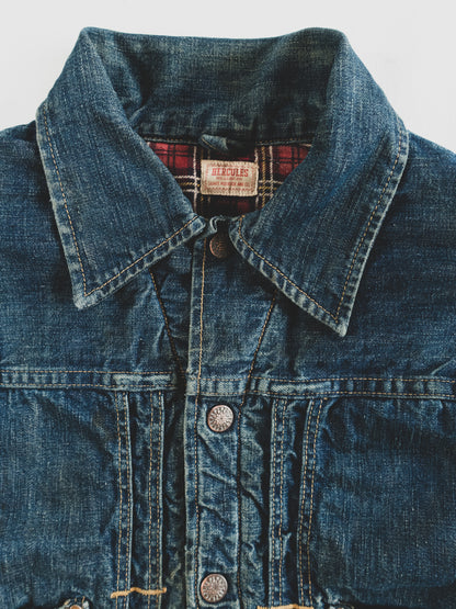 1950's Rare Blanket Lined Two Pocket Denim Jacket - S