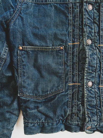 1950's Rare Blanket Lined Two Pocket Denim Jacket - S