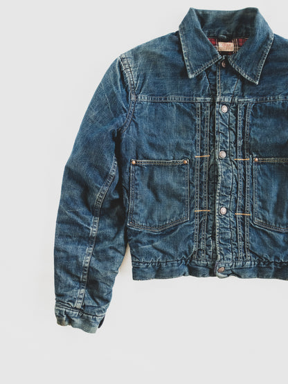 1950's Rare Blanket Lined Two Pocket Denim Jacket - S