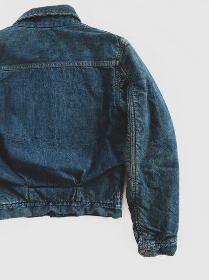 1950's Rare Blanket Lined Two Pocket Denim Jacket - S