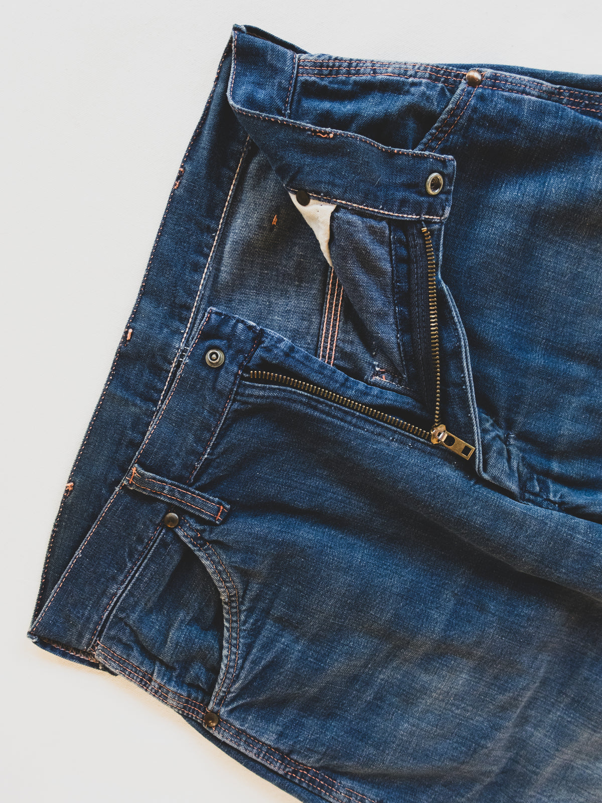 1950s Patched Carpenter Pants - 28x29