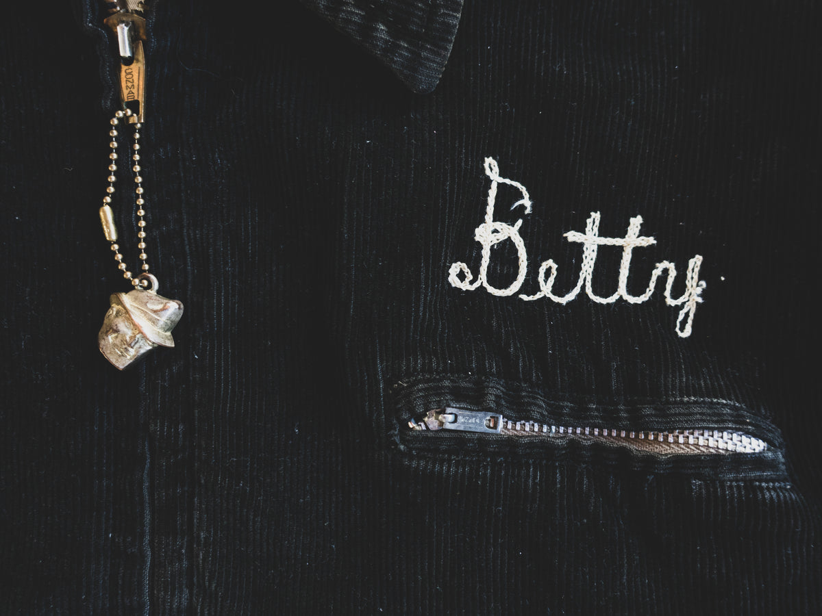 1950s Black " Betty " Corduroy Jacket - S