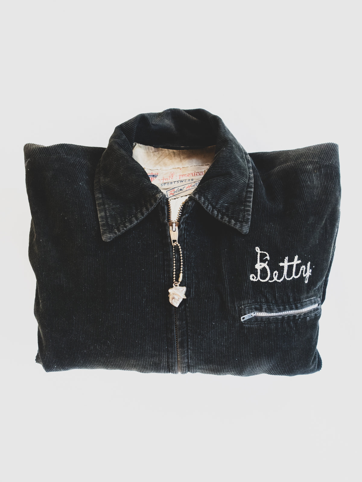 1950s Black " Betty " Corduroy Jacket - S