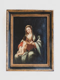 Stunning 19th c. Madonna and Child - Oil on Wood