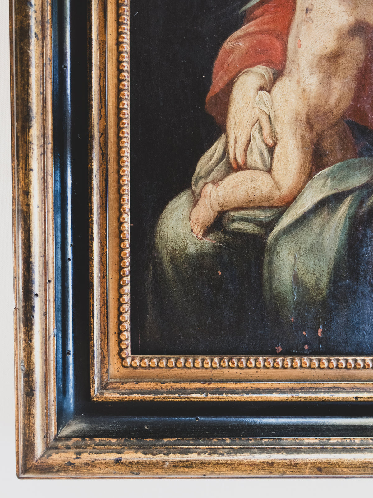 Stunning 19th c. Madonna and Child - Oil on Wood