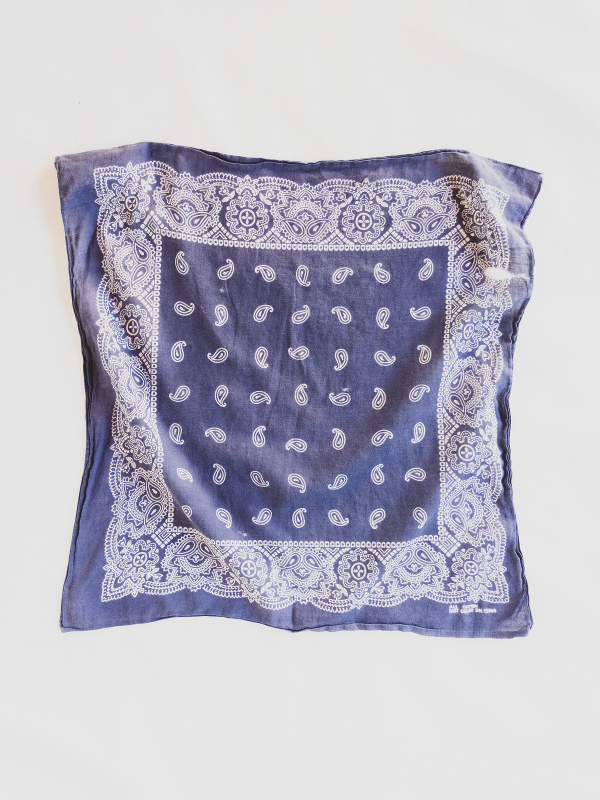 1960s Beautifully Faded + Tattered Bandana