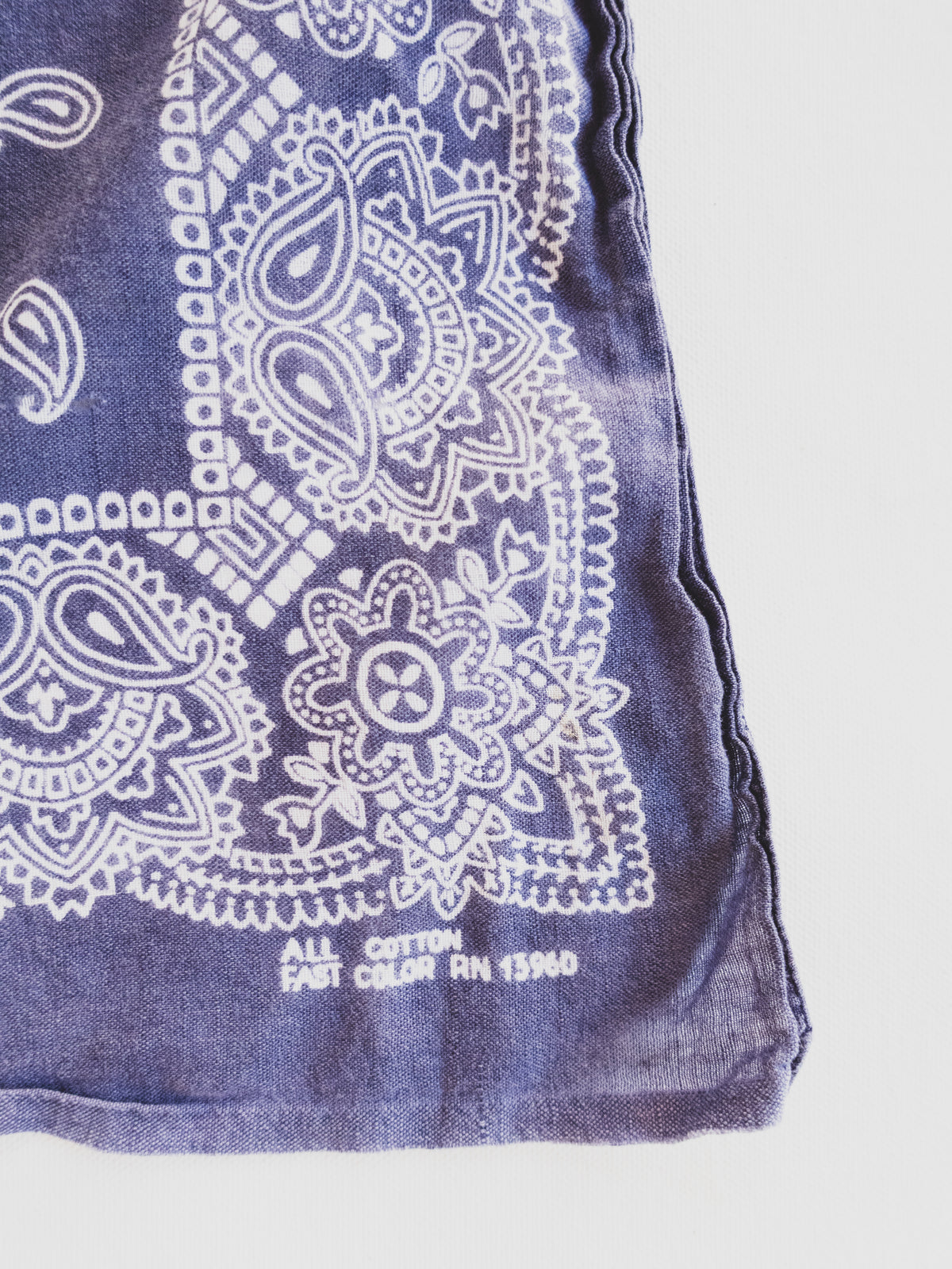 1960s Beautifully Faded + Tattered Bandana
