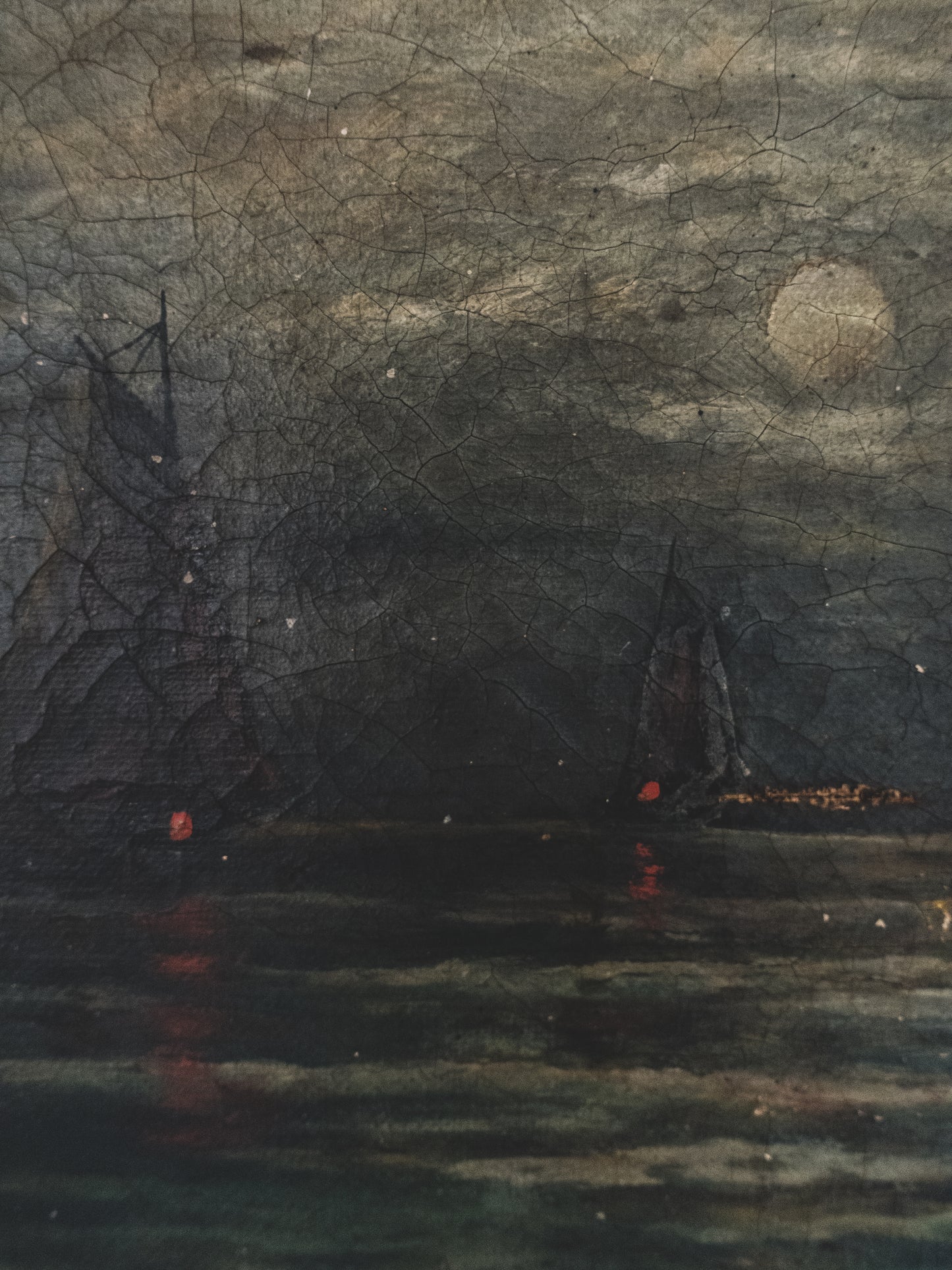 19 c. "Ships in the Night" Painting