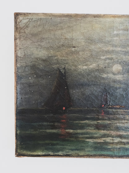 19 c. "Ships in the Night" Painting