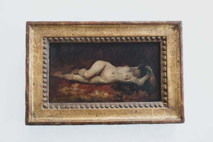 19 c. "Reclining Nude" Painting