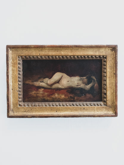 19 c. "Reclining Nude" Painting