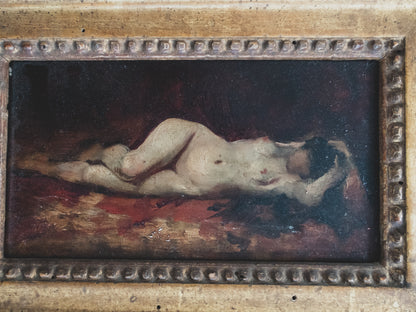 19 c. "Reclining Nude" Painting