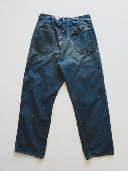 1950's Patched Carpenter Pants - 35x31