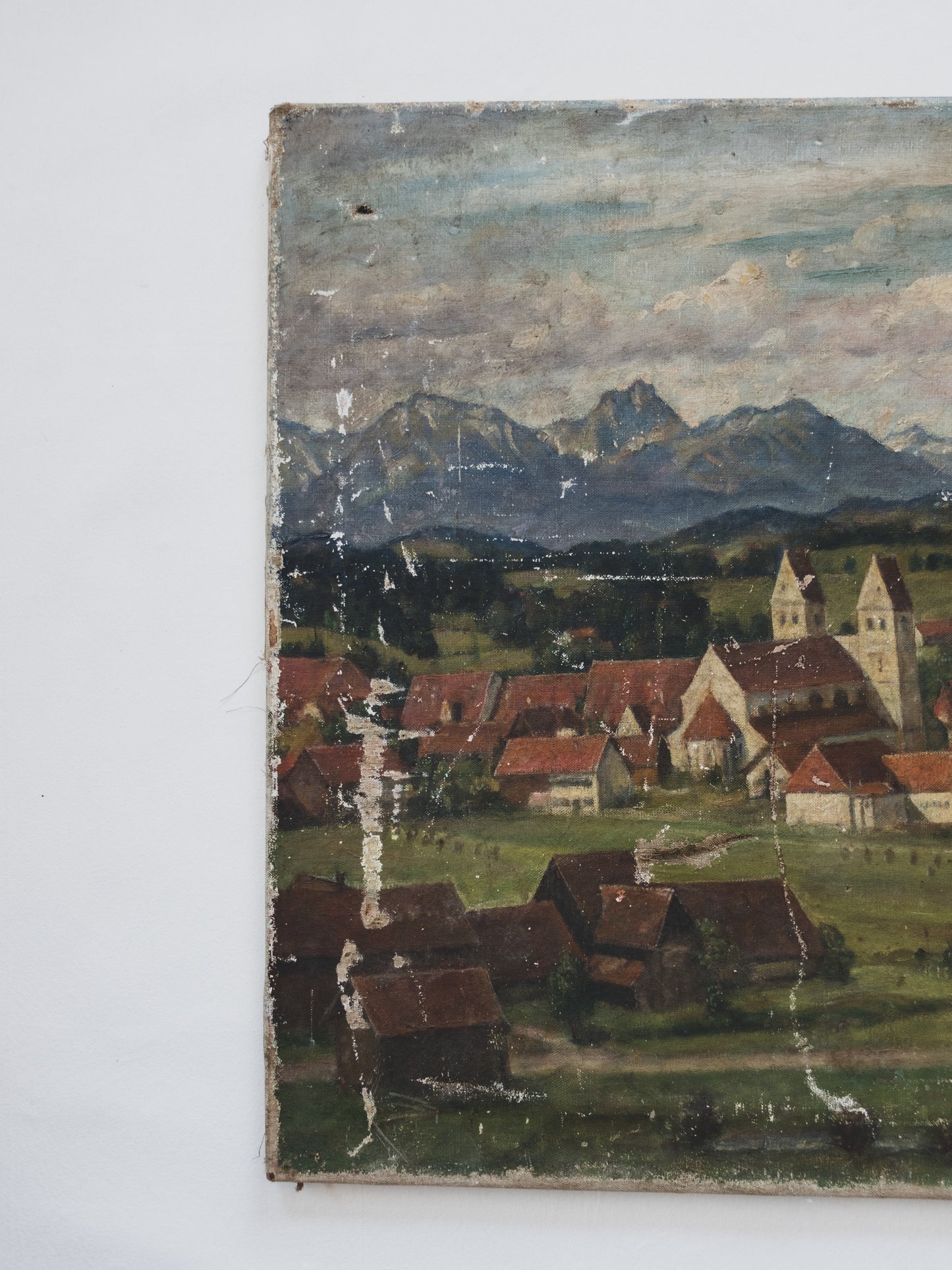 1930's Perfectly Tattered Landscape - Oil Painting