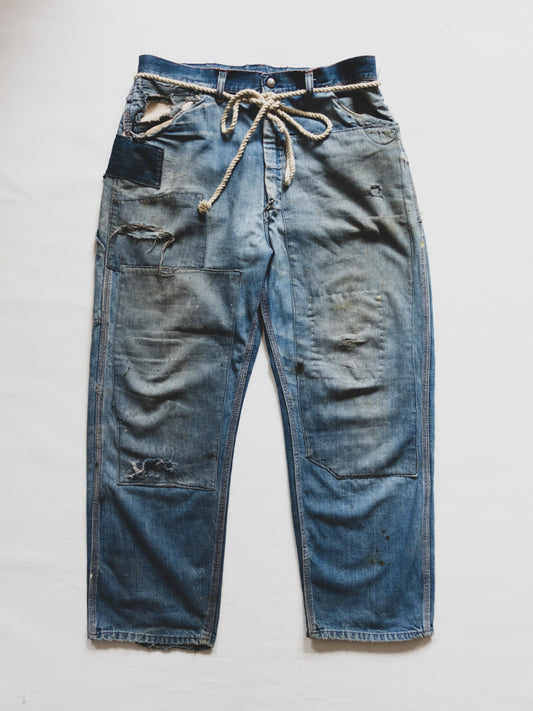 1950's Patched Carpenter Pants - 34x29