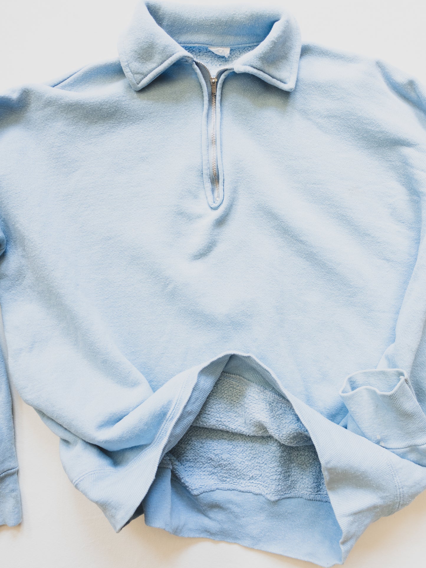 1950's Powder Blue Quarter Zip - M