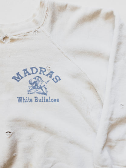 1950's Tattered "Madras" Sweat - M