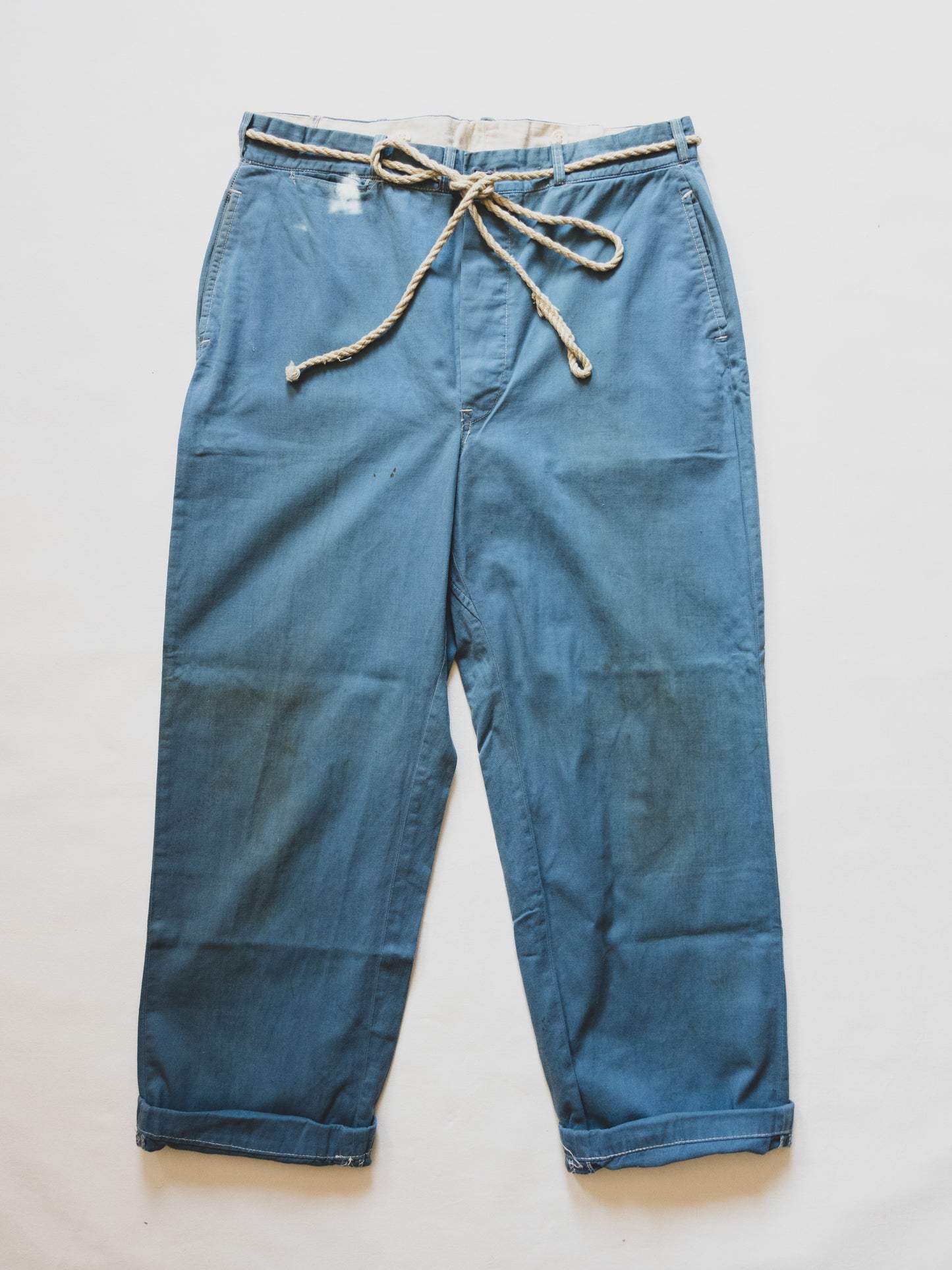 1940's Blue Twill Work Pants - 35x29