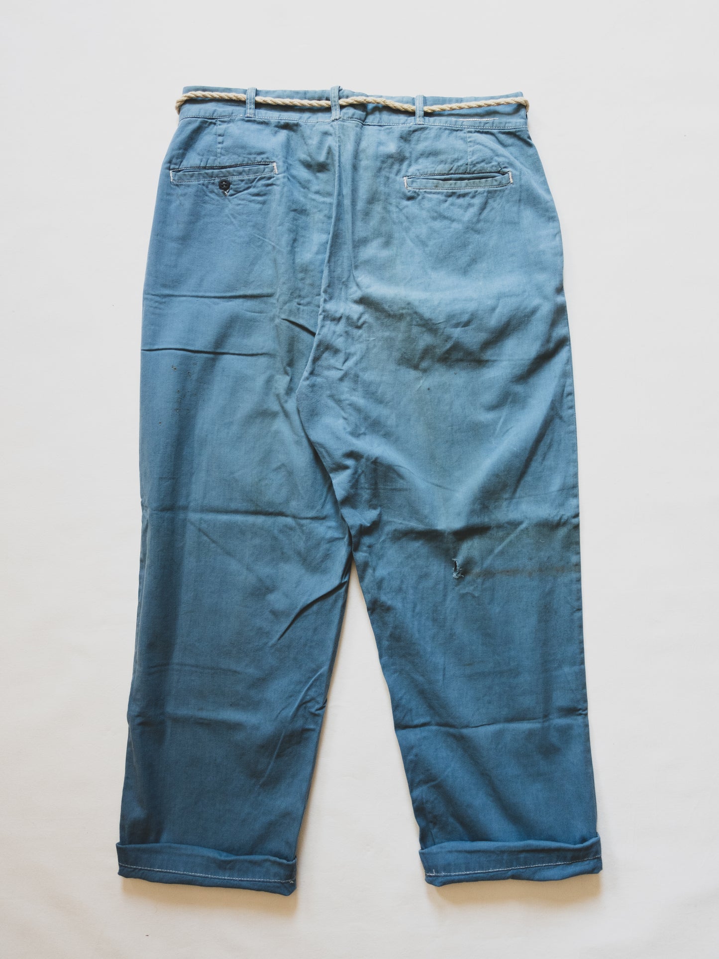 1940's Blue Twill Work Pants - 35x29