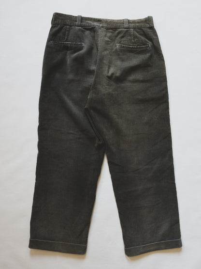 1940's Slate Corduroy Pants - 34x29