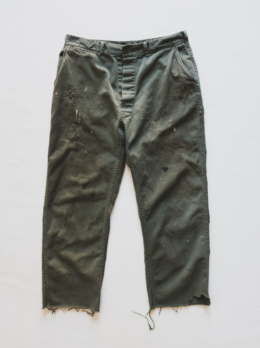 1940's Paint Splattered Work Pants - 38x29