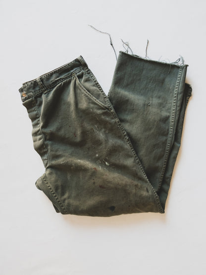 1940's Paint Splattered Work Pants - 38x29