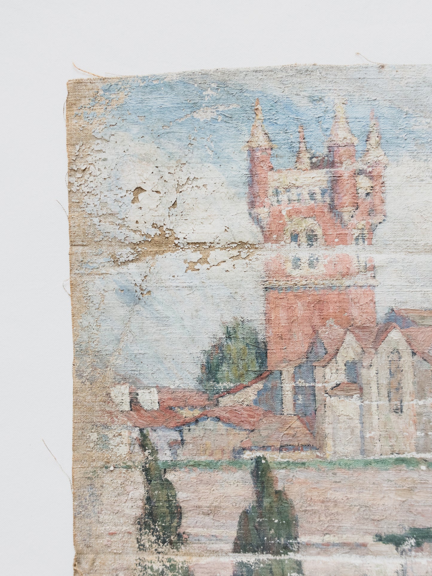 19th c. Distressed Church Painting