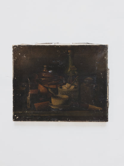 19th c. Distressed Still Life Painting