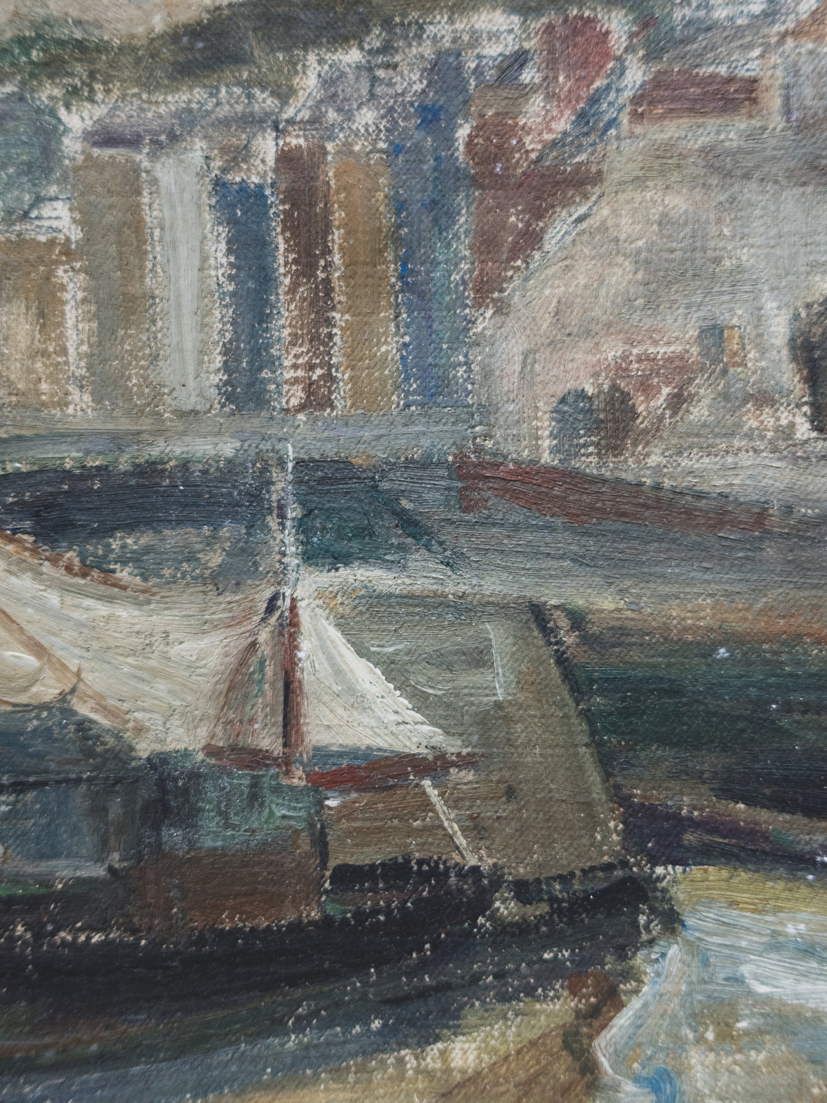 1930s Abstract Seascape Painting