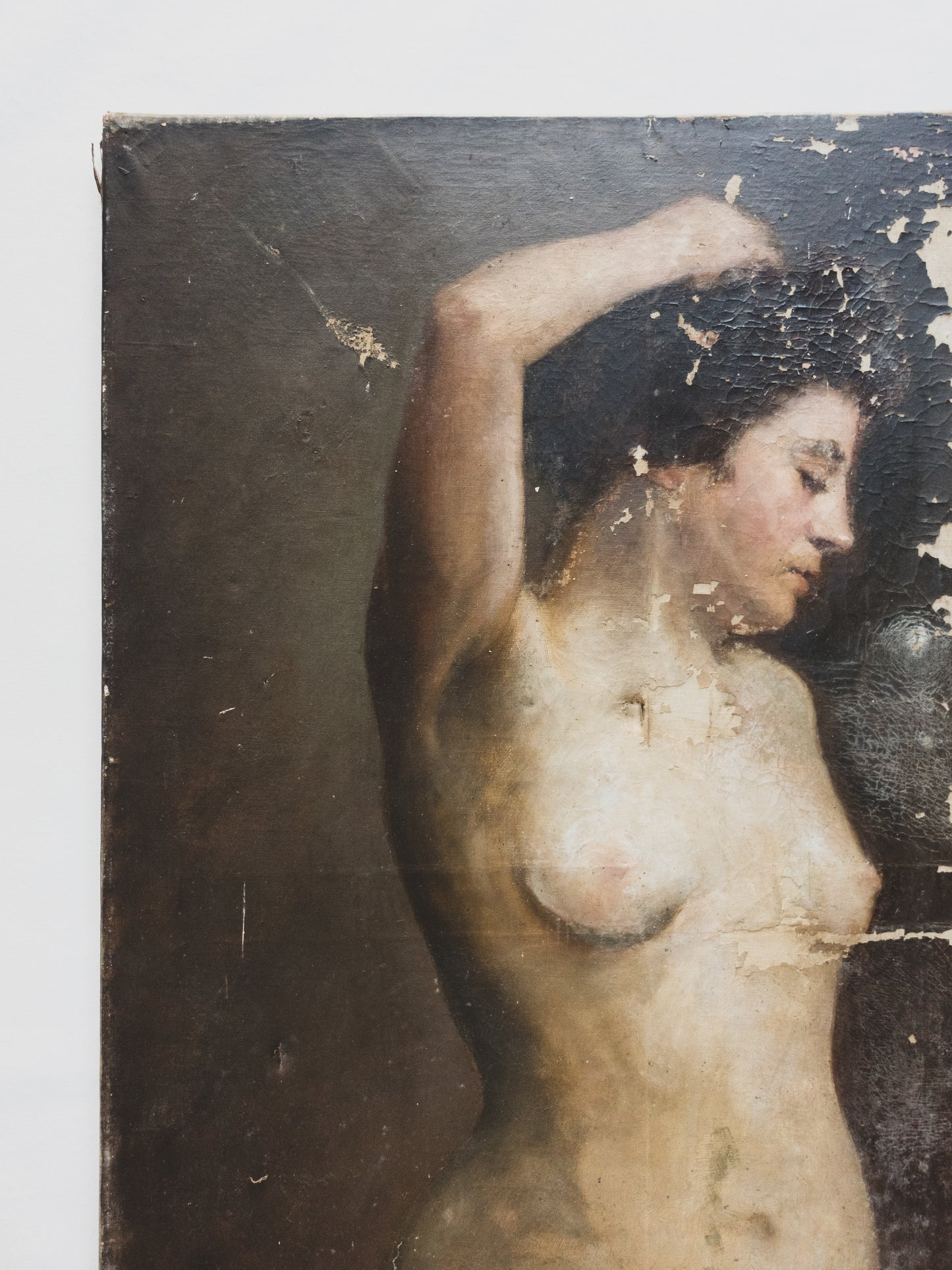 19th c. Distressed Nude Painting