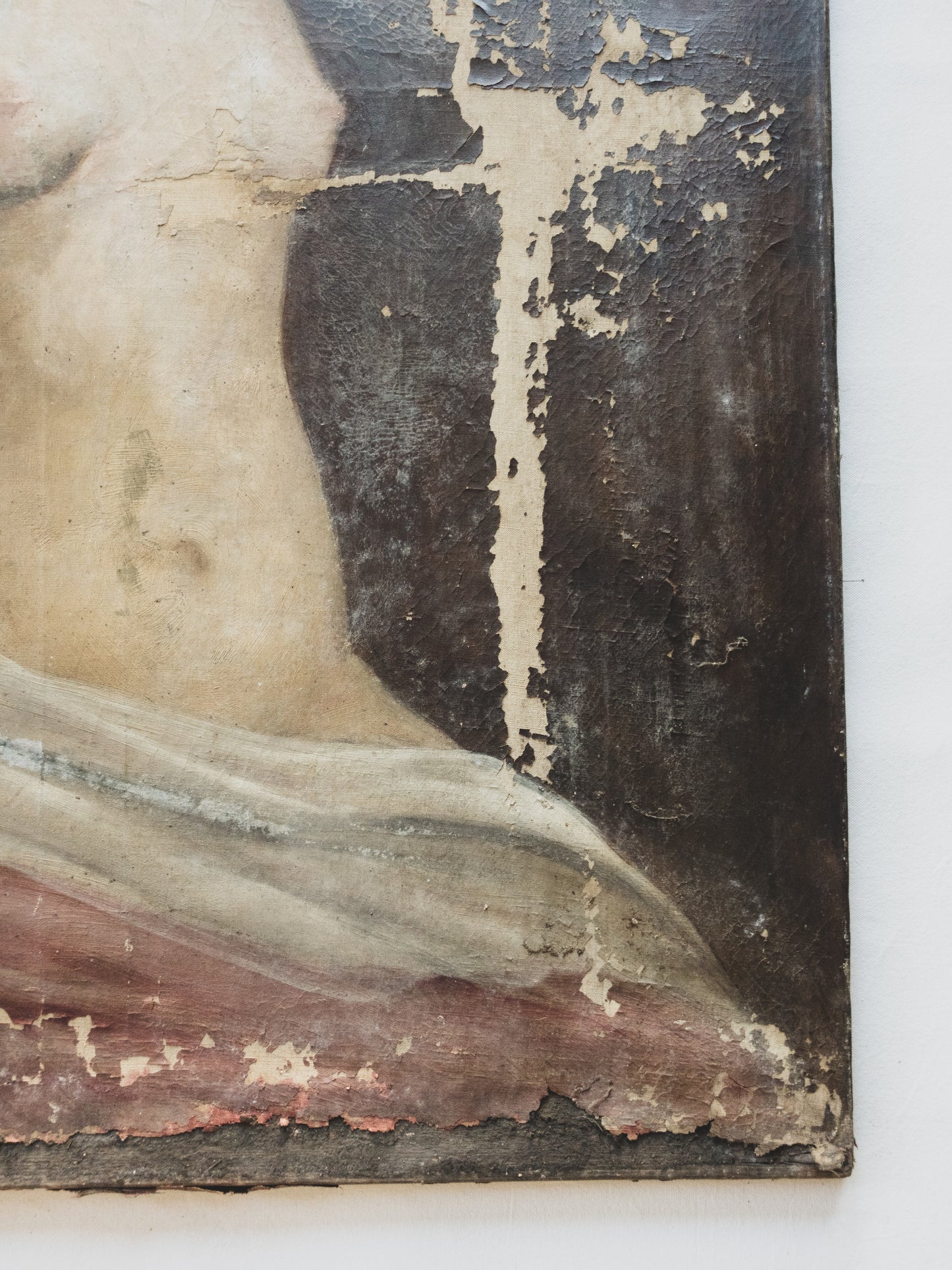 19th c. Distressed Nude Painting