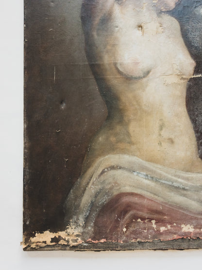 19th c. Distressed Nude Painting