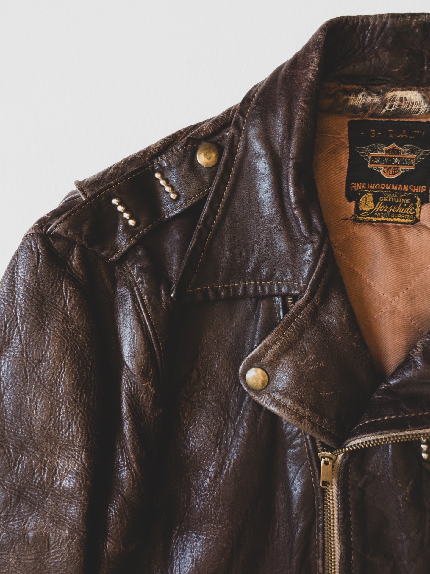 1950's Harley Davidson Horsehide Leather Jacket - M