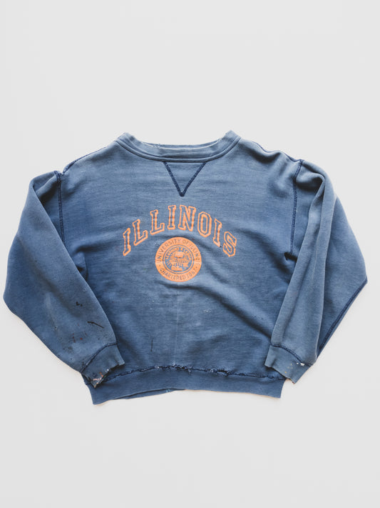 1950's Faded " Illinois " Sweat - S