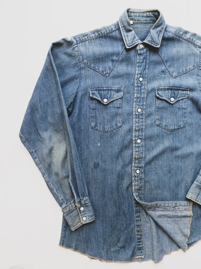 1950's Denim Western Shirt - S