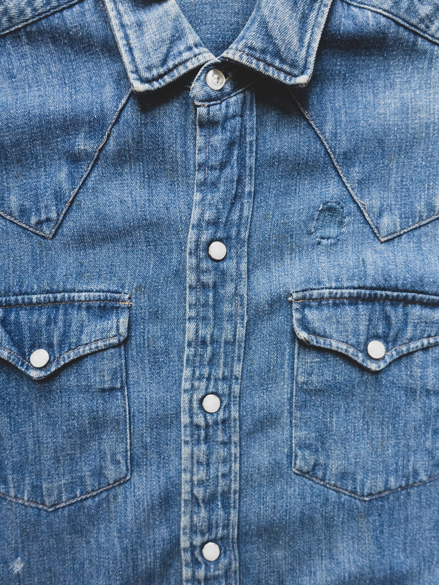 1950's Denim Western Shirt - S