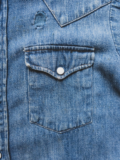 1950's Denim Western Shirt - S