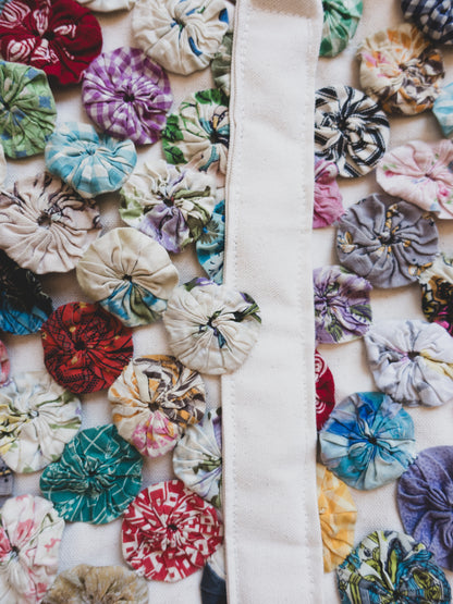 Yo-Yo Quilt Boat Tote 010