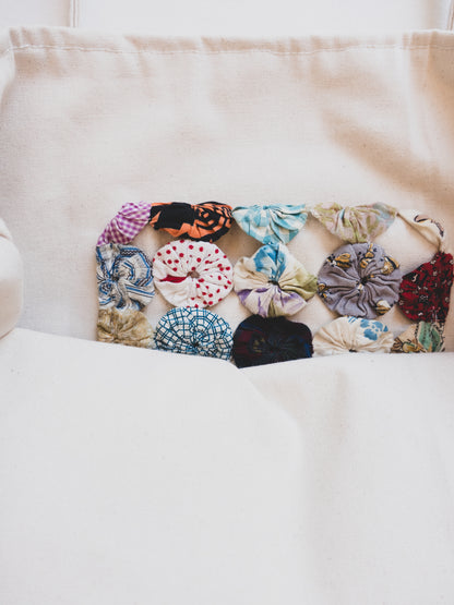 Yo-Yo Quilt Boat Tote 010