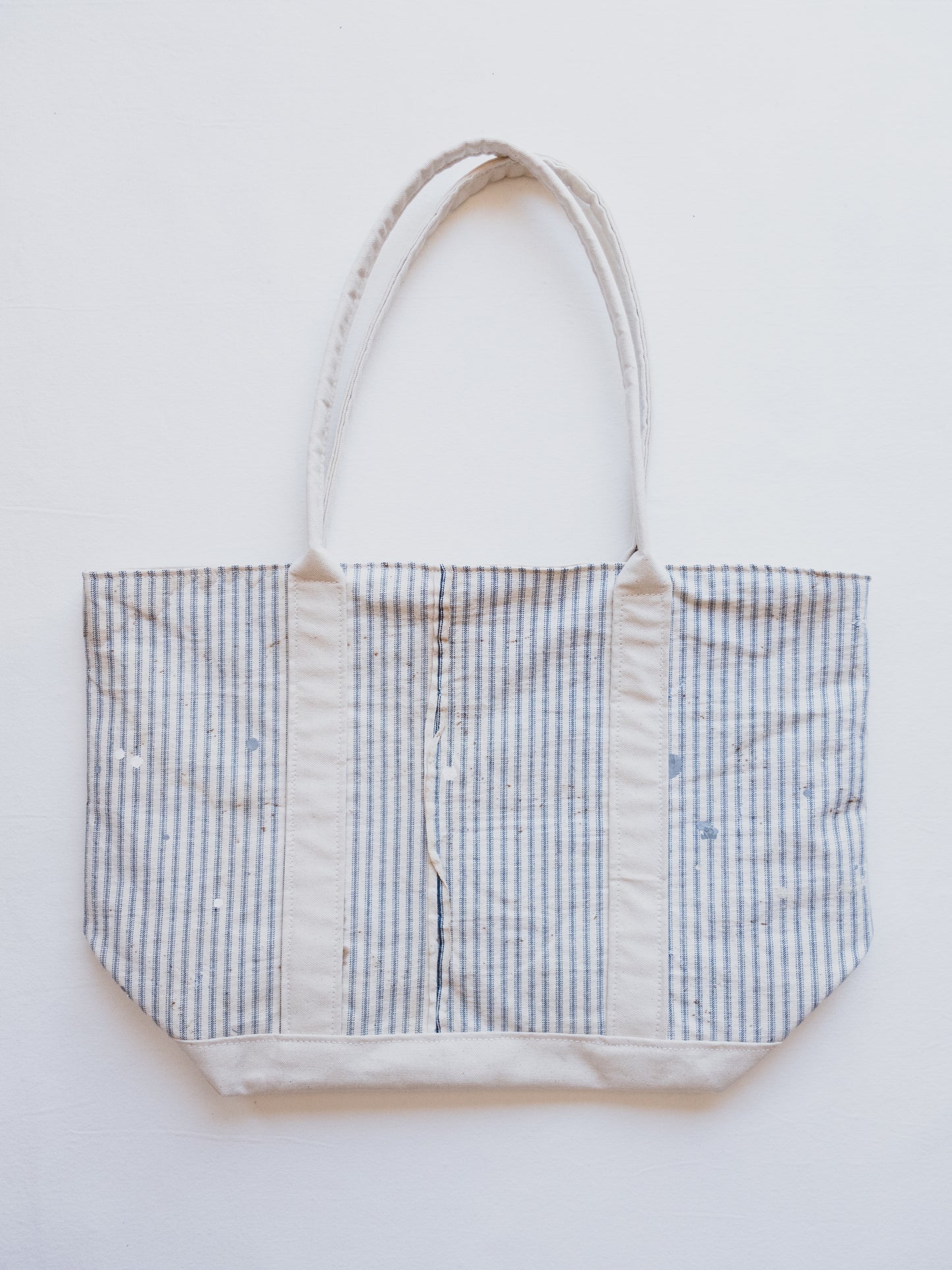 French Ticking Boat Tote 015
