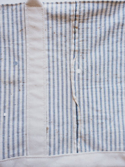 French Ticking Boat Tote 015