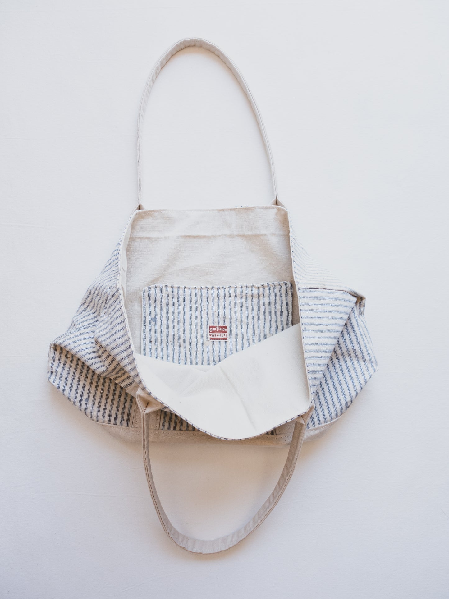 French Ticking Boat Tote 015