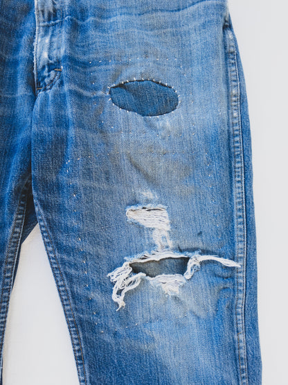 1960's Patched Cowboy Jeans - 34x30