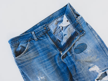 1960's Patched Cowboy Jeans - 34x30